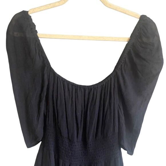 Cleobella Black Swiss Dot Mini Dress. Size Medium. New year’s Event - Picture 2 of 8